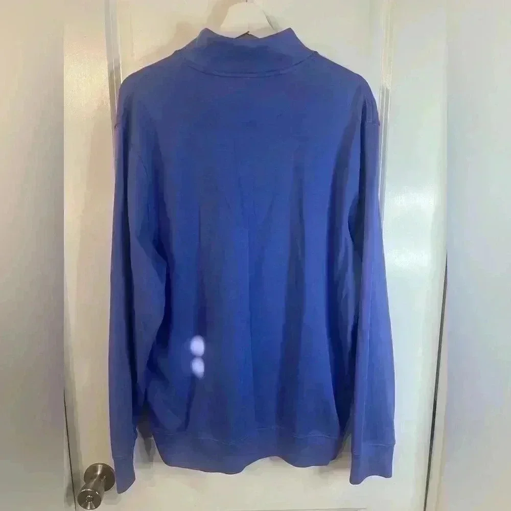Vineyard Vines Men’s Blue Whale Logo Long Sleeve Performance 1/4 Zip Pullover - Picture 5 of 8